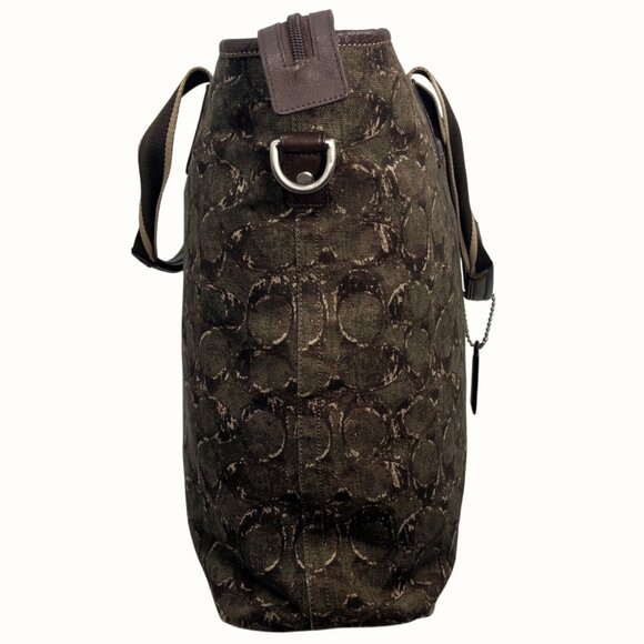 Coach Mens 2013 Heritage Web Canvas & Leather Camo X-L F70583 Shoulder Travel To - Picture 16 of 16